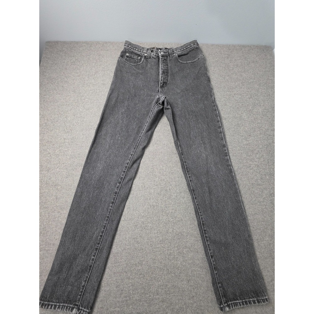 Vintage Guess Georges Marciano Jeans Women 32 Black High Rise Straight Leg 39001